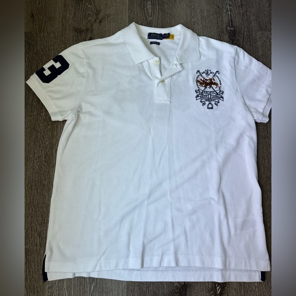 Polo Ralph Lauren Triple-Pony Embroidered Polo Custom Slim Fit Size M - Picture 1 of 7